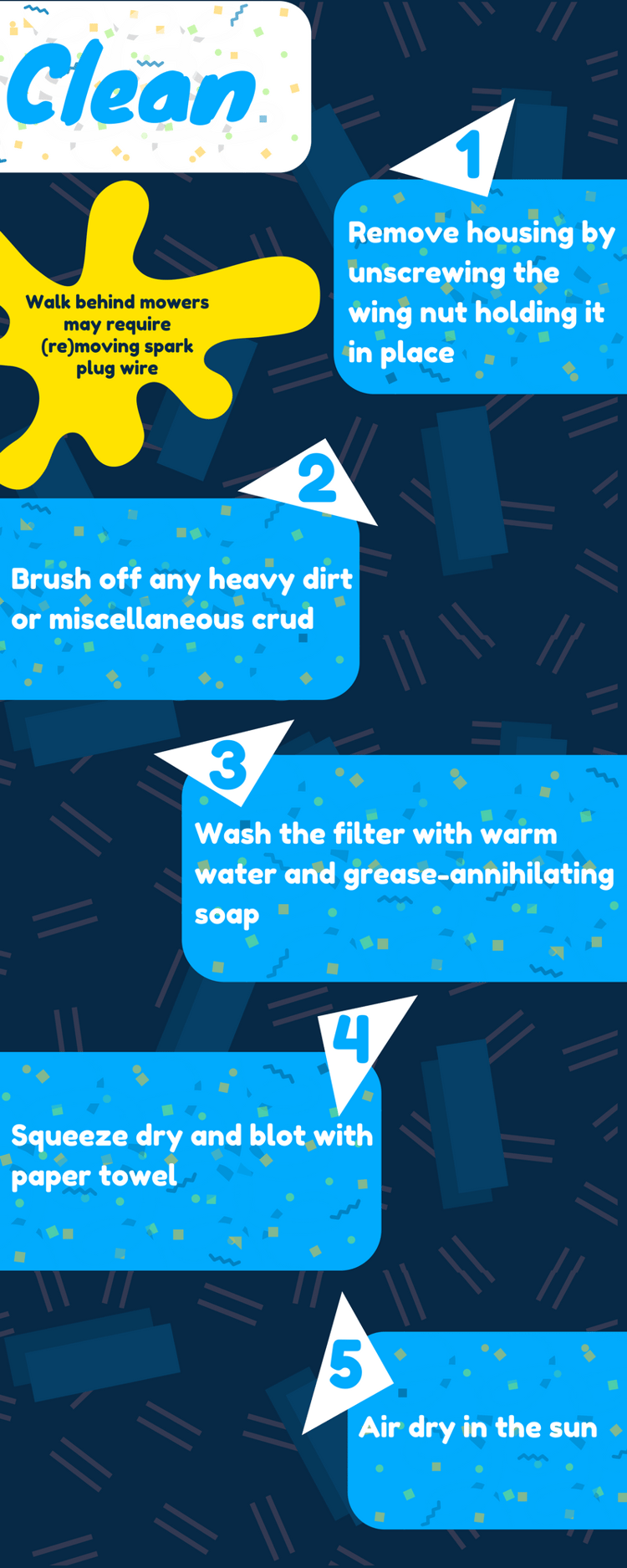 [Infographic] Commercial Mowers Cleaning Your Foam Air Filter